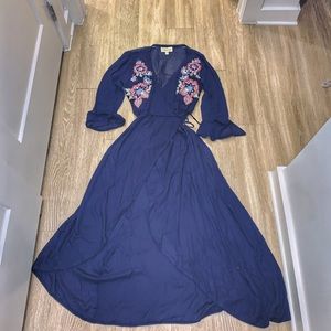 Cleobella navy wrap dress | size s
